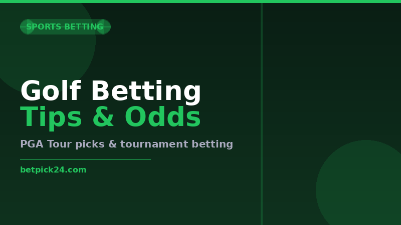 Golf Betting Tips 2026 — How to Bet on Golf and Find Value on the PGA Tour