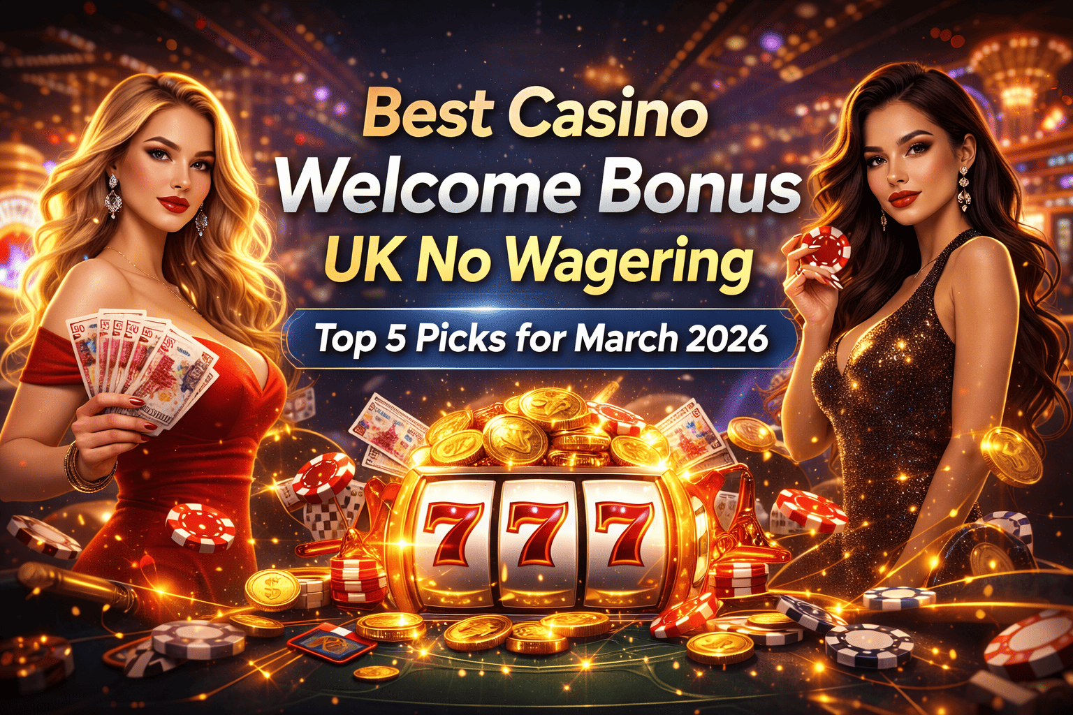 Best Casino Welcome Bonus UK No Wagering — Top 5 Picks for March 2026