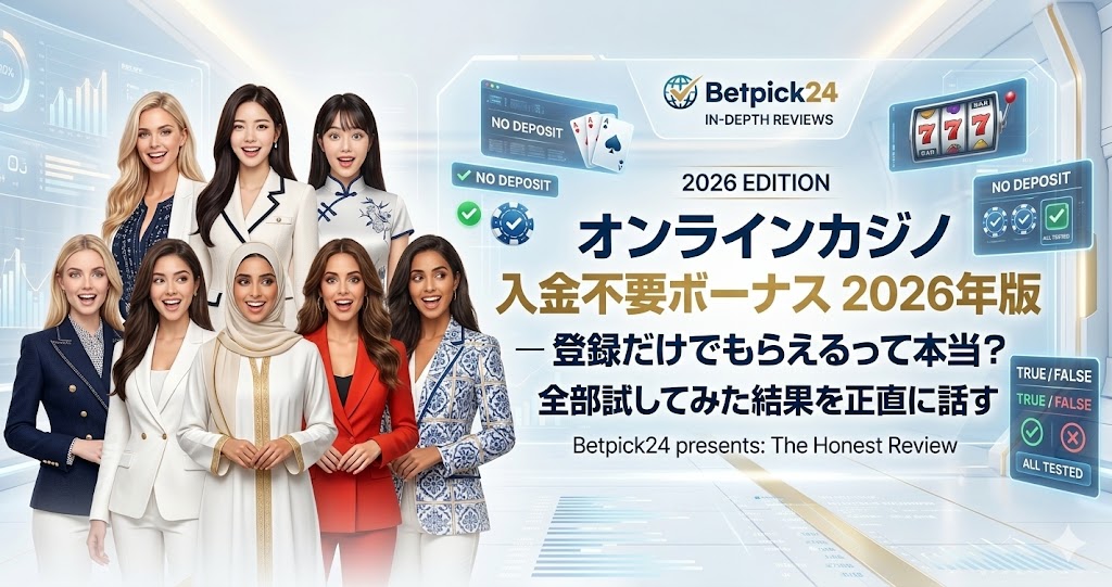 オンラインカジノ 入金不要ボーナス 2026年版 — 登録だけでもらえるって本当？全部試してみた結果を正直に話す
