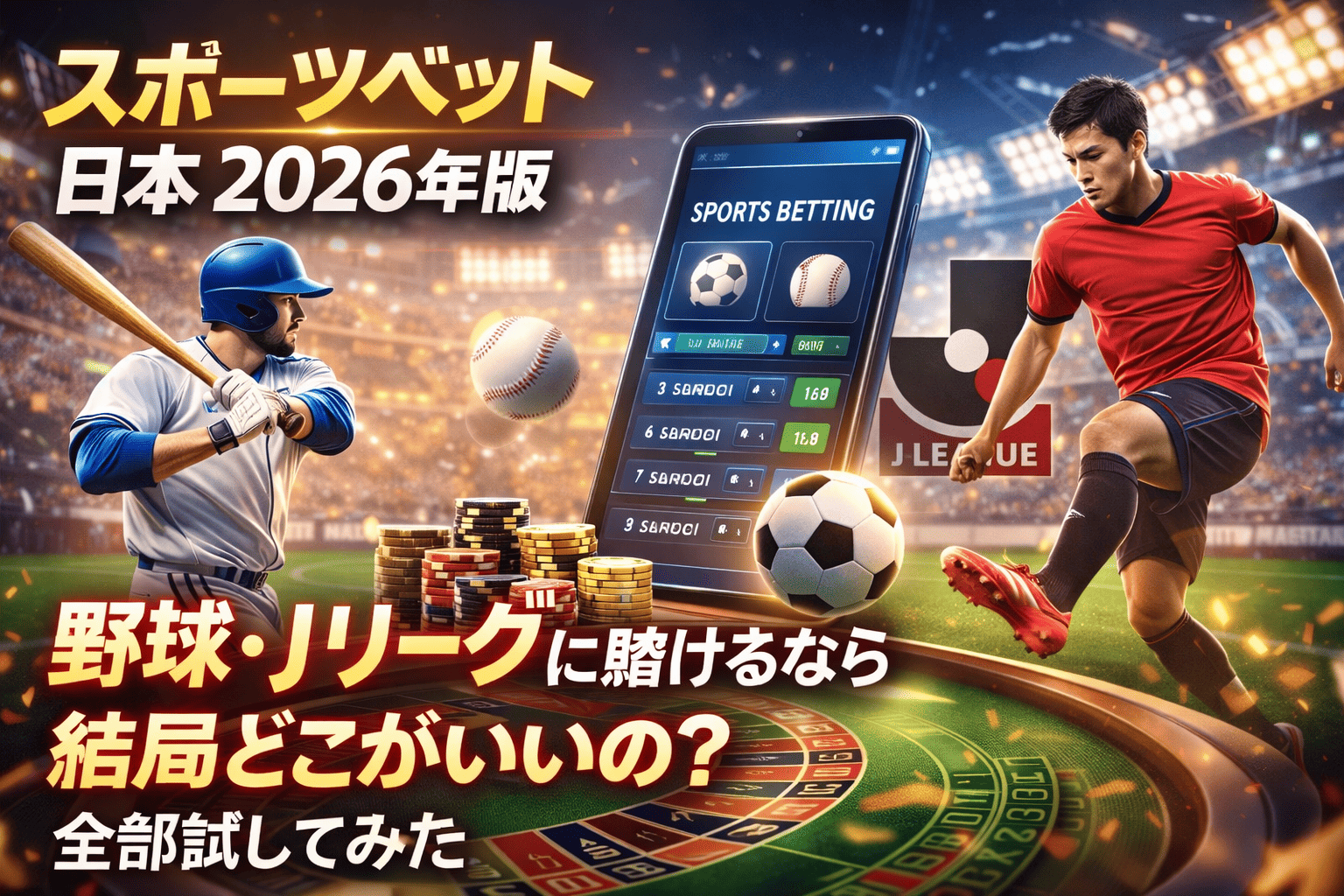 スポーツベット 日本 2026年版 — 野球・Jリーグに賭けるなら結局どこがいいの？全部調べた