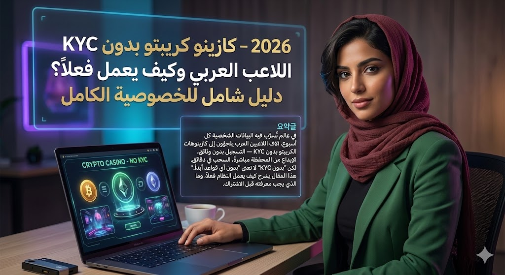 كازينو كريبتو بدون KYC 2026 – لماذا يختاره اللاعب العربي وكيف يعمل فعلاً؟ دليل شامل للخصوصية الكاملة