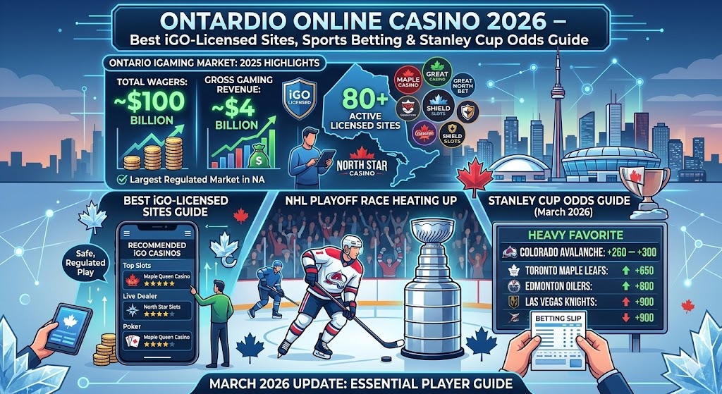 Ontario Online Casino 2026 – Best iGO-Licensed Sites, Sports Betting & Stanley Cup Odds Guide