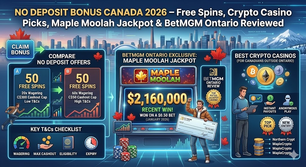 Free Spins, Crypto Casino Picks, Maple Moolah Jackpot & BetMGM Ontario Reviewed