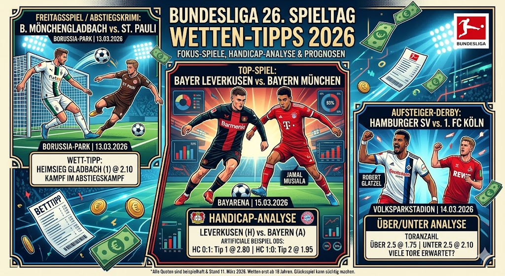 Bundesliga Wetten Tipps 26. Spieltag 2026