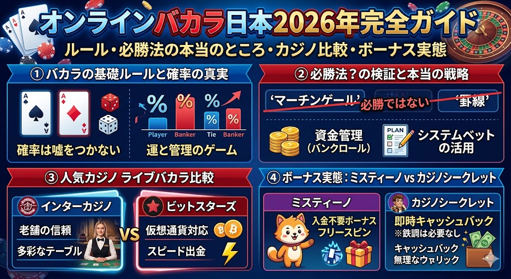 オンラインバカラ日本2026年完全ガイド