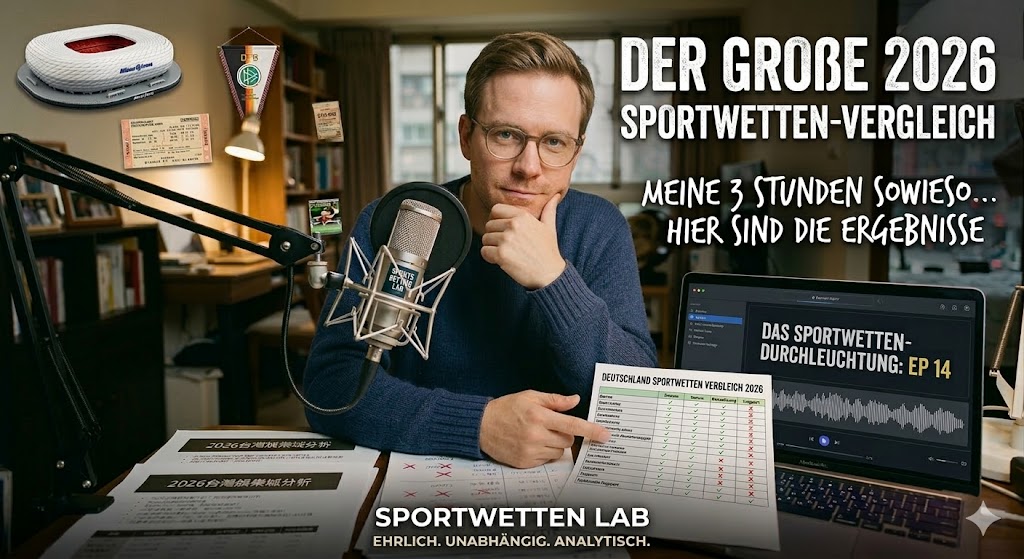 Sportwetten Vergleich 2026 — Ich hab mir fast drei Stunden meines Lebens gestohlen. Hier ist was ich rausgefunden hab.