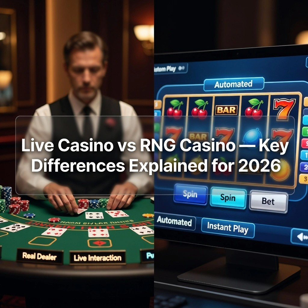 Live Casino vs RNG Casino — Key Differences Explained for 2026